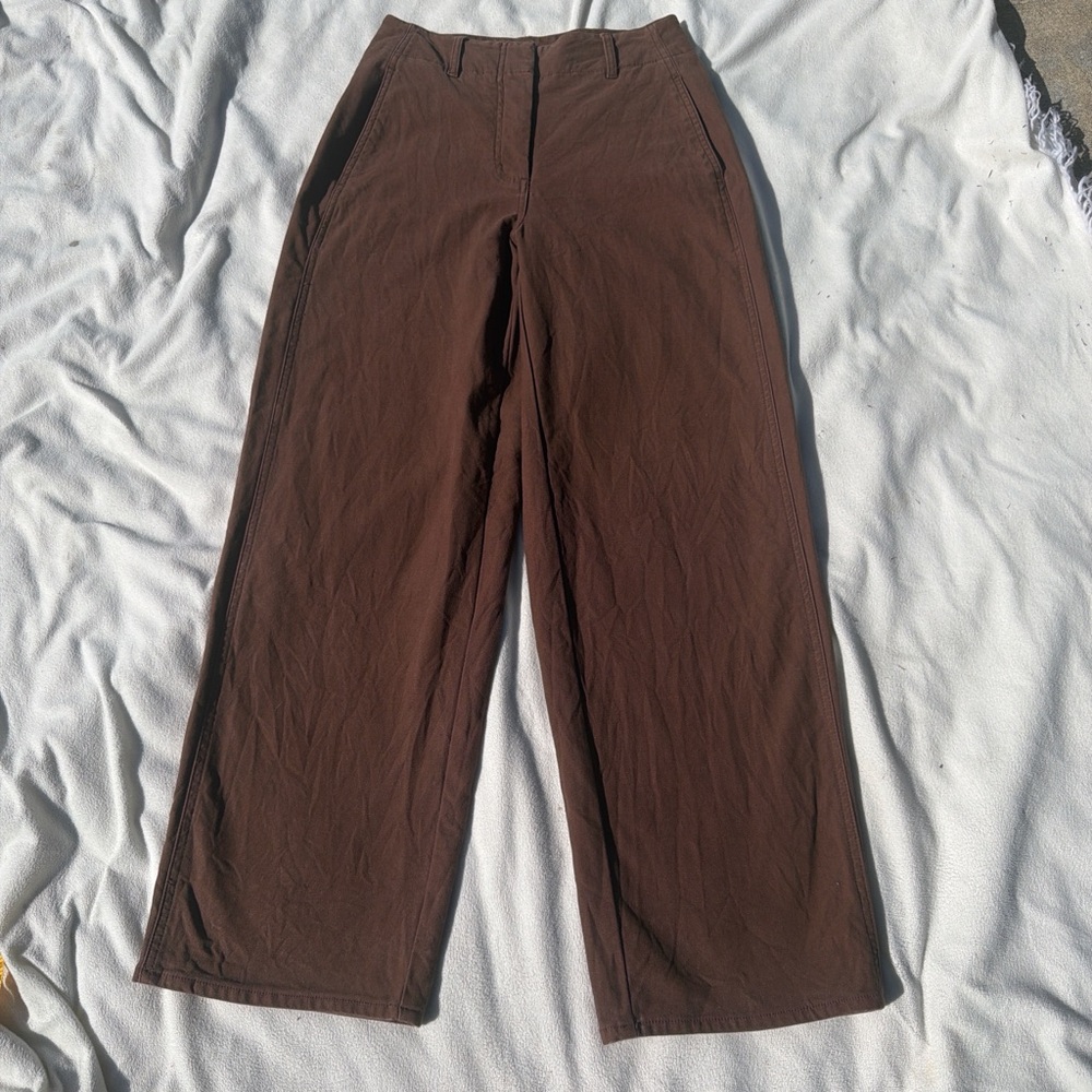 Wilfred Chocolate Brown Wide-Leg Trousers
